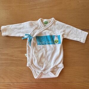 Parade Organic Kimono Bodysuit Kids 0-3 Months Half Pint Graphic Minimalist